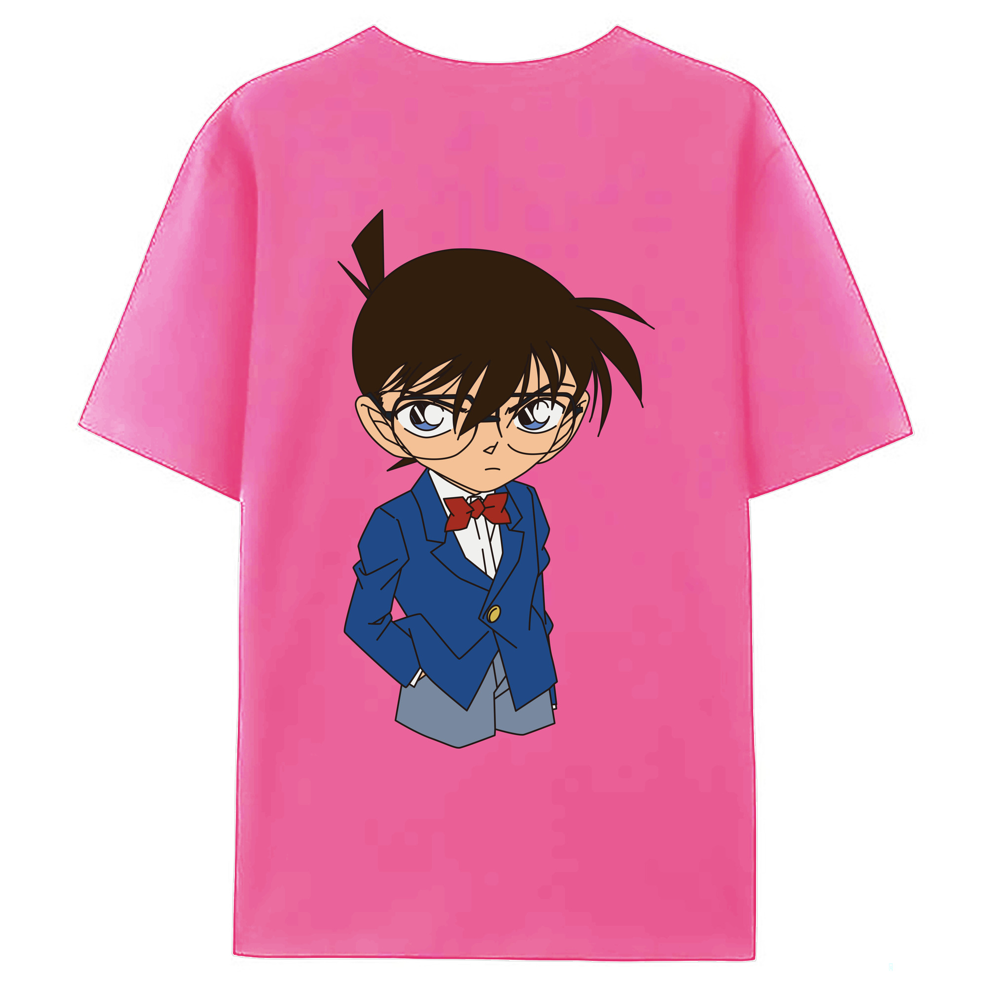 （画像用） 名探偵コナン 江戸川 コナン Detective Conan Conan Edogawa レディース半袖Tシャツ(バックプリント)